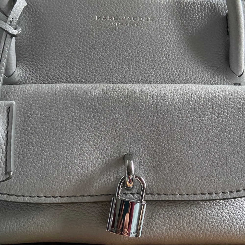Lock That Leather Light Gray Function Crossbody S… - image 4